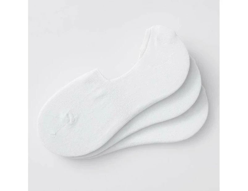 Maxx 3 Pack No Show Socks - White - White