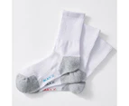 Maxx 3 Pack Performance Crew Socks - White