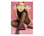Ambra 1 Pack 15 Denier Curvesque Regular Pantyhose - Black - Black