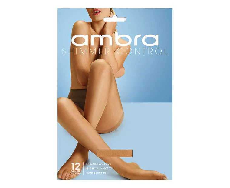 Ambra 1 Pack 12 Denier Shimmer Control Pantyhose - Bondi - Neutral