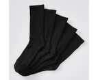 Maxx 5 Pack Crew Sport Socks - Black