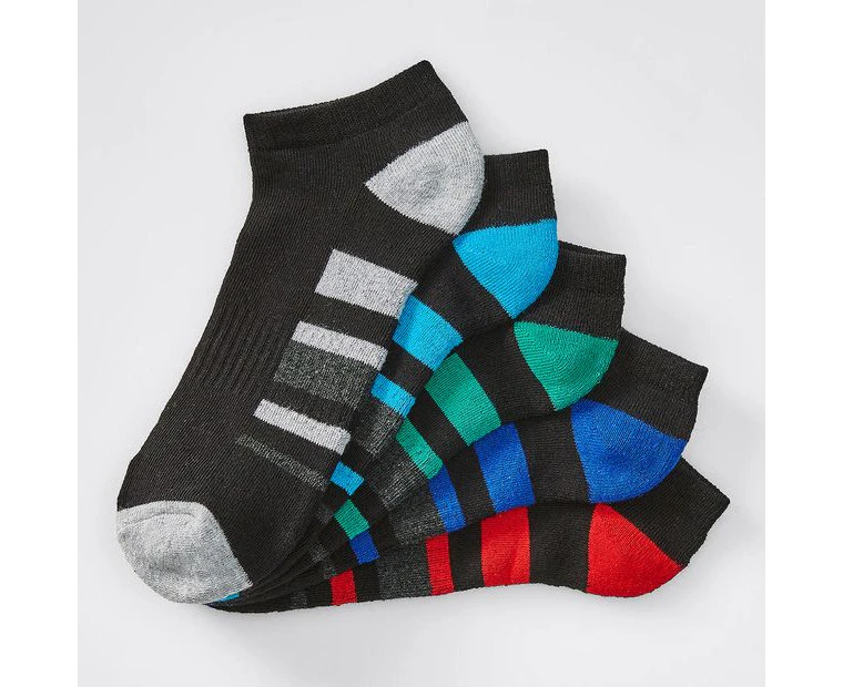 Maxx 5 Pack Low Cut Sport Socks - Black