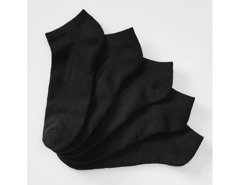 Maxx 5 Pack Low Cut Sport Socks - Black