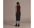 Preview Rib Knit Midi Dress - Black