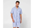 Target Cotton Poplin Pyjama Set - Blue