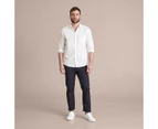 Target Garment Dye Long Sleeve Casual Shirt - White