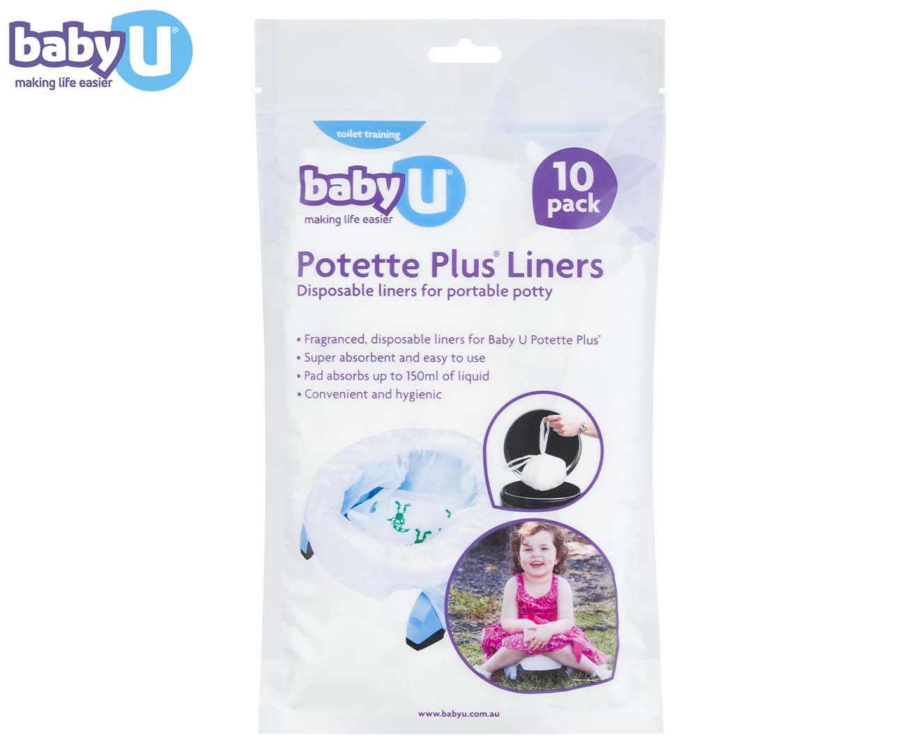 BabyU Potette Plus Liners 10pk