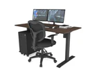 Just Right Height Adjustable Desk - Black Frame [1400L x 700W] - wenge
