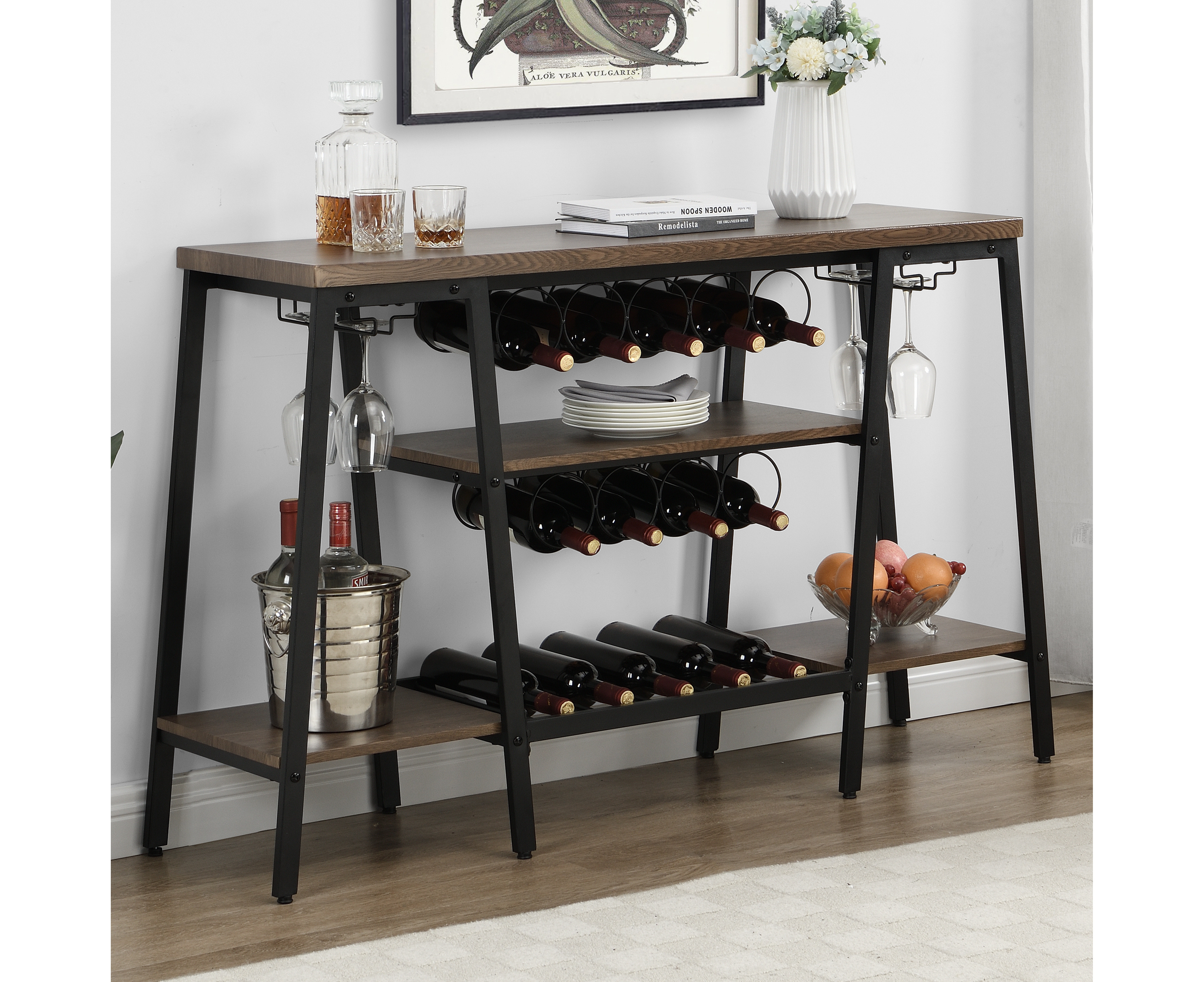 big lots pub table with wine rack