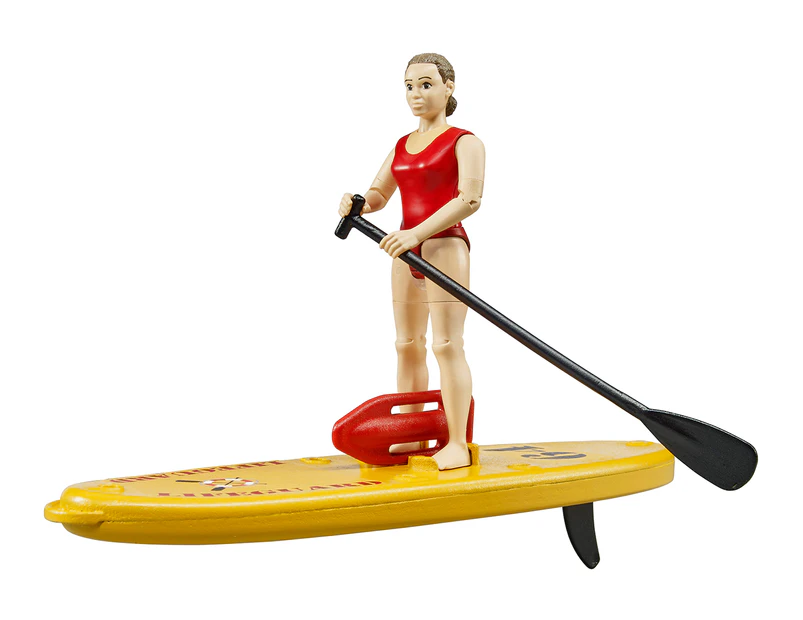 Bruder Bworld Life Guard w/ Stand Up Paddle Board & Accesories Kids Toy 4y+