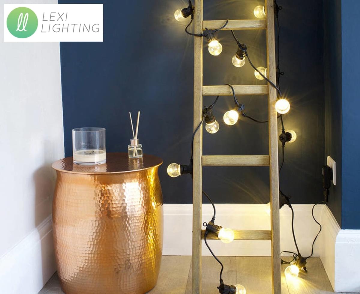 Lexi Lighting 20 LED Festoon String Lights - Clear/Warm White