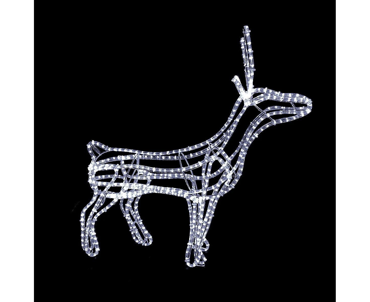 Christmas Complete 3D Reindeer Rope Light Motif - White