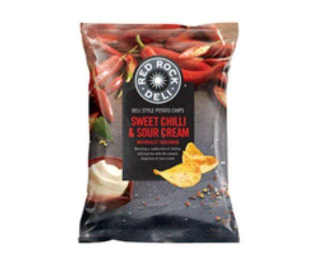 Red Rock Potato Chips Sour Cream & Sweet Chilli 18 X 45G