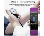 115 Plus Bluetooth Smart Sports Watch Touch Screen Fitness Tracker 5 Colors - Purple