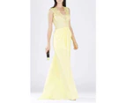 BCBGMAXAZRIA Yellow Sleeveless Gown