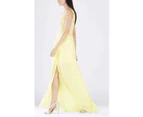 BCBGMAXAZRIA Yellow Sleeveless Gown