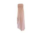 BCBGMAXAZRIA Cascade Bare Pink Strapless Gown