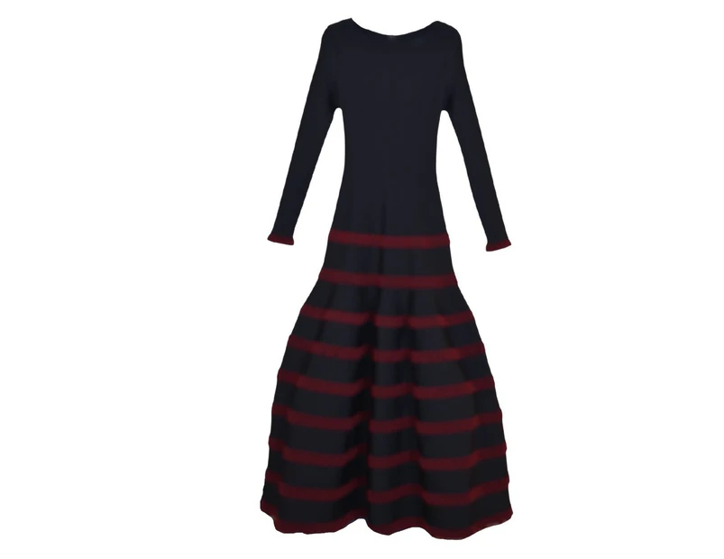 Alaia Knit Long Sleeve Maxi Dress