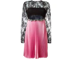 Fausto Puglisi Floral Lace Pleated Dress