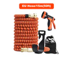 15m Flexible Garden Hose Durable Lightweight Water Hose Spray Multi-function Cleaning Tool
