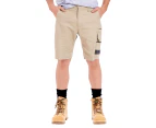 Tradie Men's Flex Contrast Cargo Shorts - Khaki