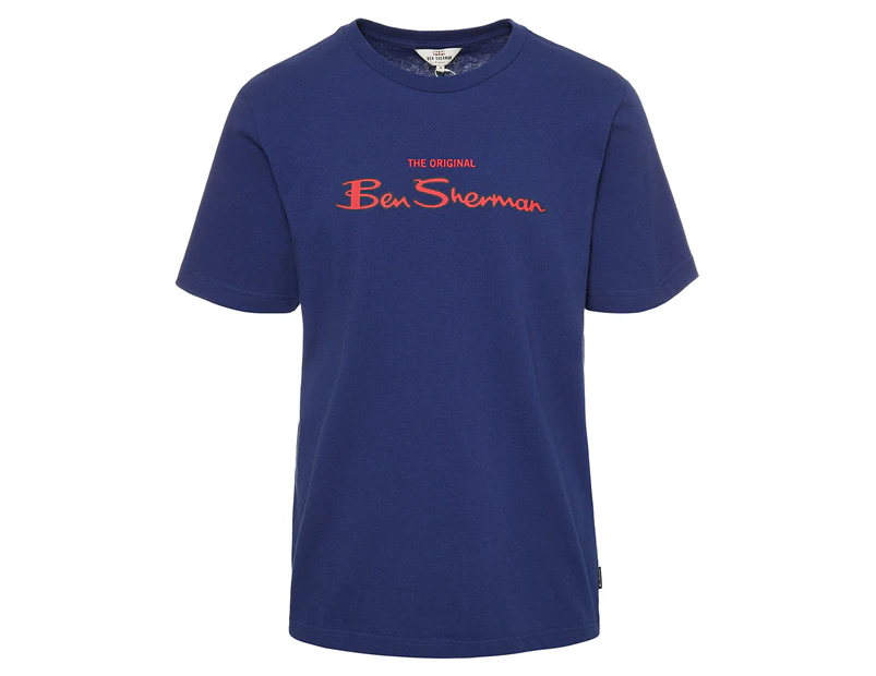 Ben Sherman Men's Logo Colour Block Tee / T-Shirt / Tshirt - Royal Blue