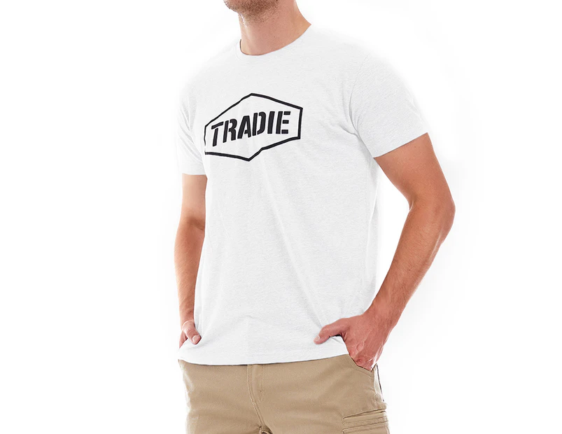 Tradie Men's Basic Tee / T-Shirt / Tshirt - White