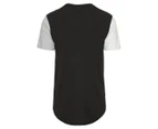 St Goliath Men's Colour Block Tee / T-Shirt / Tshirt -  Black/White/Grey Marle