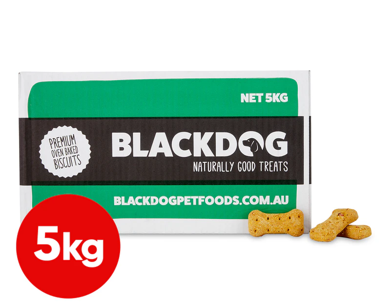 Blackdog Premium Oven Baked Dog Biscuits Double Cheese & Bacon 5kg