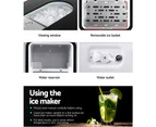 Devanti 2.2L Ice Maker 12KG Portable Ice Makers Cube Tray Bar Home Countertop Silver