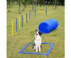 Pawise Dog Agility Equipment Set 28 PCS Pet Obstacle Training Course Tunnel Poles Pause Box Carrying Bags