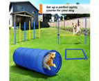 Pawise Dog Agility Equipment Set 28 PCS Pet Obstacle Training Course Tunnel Poles Pause Box Carrying Bags