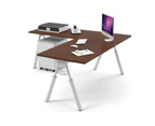 Elements 1000 - L-Shaped Corner Office Desk White JC Leg [1800L x 1800W] - wenge, none