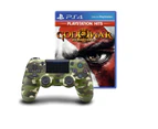 Wireless Bluetooth Controller V2 For Playstation 4 PS4 Controller Gamepad Unbranded - Green Camo + Free PS4 God Of War BUNDLE