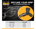 (Medium 17cm  - 19cm  Standard Wrist Size, Black Rubber) - Lifting Grips PRO Weight Gloves Best Heavy Duty Straps Alternative to Power Hooks Deadlifts Adju