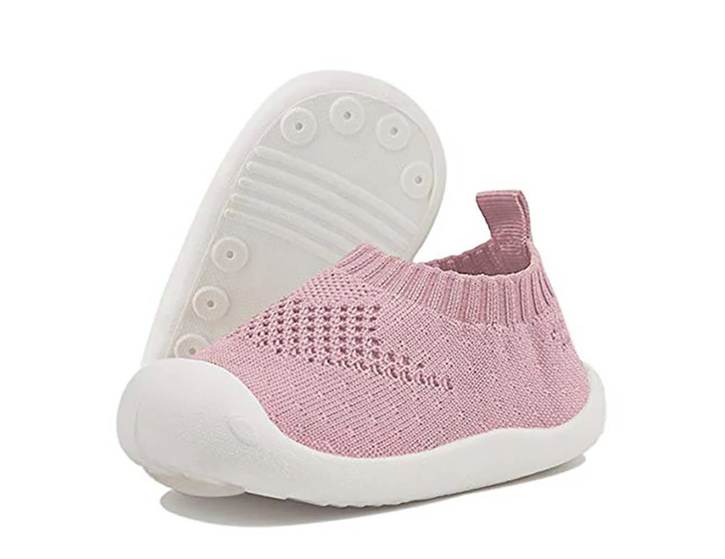 Dadawen Toddler Shoes Baby First-Walking Trainers Toddler Infant Boys Girls-C001DarkPink