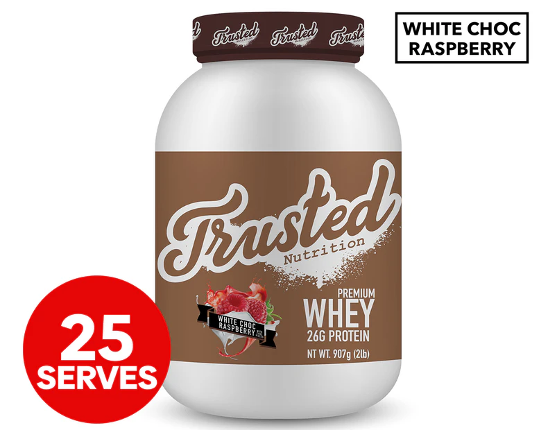 Trusted Nutrition Premium Whey Protein White Choc Raspberry 907g / 25 Serves