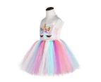 Dadawen Sequin Unicorn Dress for Girls with Pink Headband Birthday Easter Gifts Dance Dresses-Pink