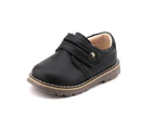Dadawen Toddler Boys Leather Loafers British Style Comfort Oxford Dress Shoes-Black