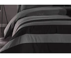 Luxton Iena Black Grey Striped Quilt Cover Set ( Queen / King / Super King / Double /Options)