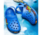Dadawen Cartoon Clogs Slippers Toddler Lightweight Beach Sandals for Boys Girls-Blue