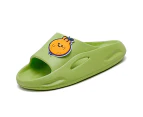 Dadawen Kids Cute Tangerine Slippers Boys Girls Sandals Summer Beach Pool Non-Slip Shoes-Green