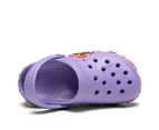 Dadawen Cartoon Clogs Slippers Toddler Lightweight Beach Sandals for Boys Girls-Purple