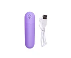 USB Rechargeable Bullet Vibrator Discreet Vibrating Massager Beginner Sex Toy Adult Powerful Purple