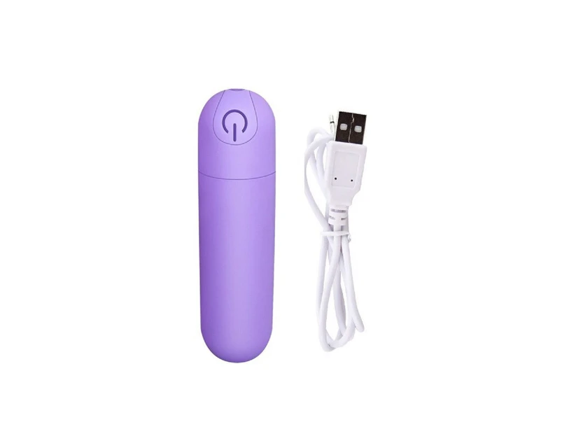 USB Rechargeable Bullet Vibrator Discreet Vibrating Massager Beginner Sex Toy Adult Powerful Purple