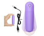 USB Rechargeable Bullet Vibrator Discreet Vibrating Massager Beginner Sex Toy Adult Powerful Purple