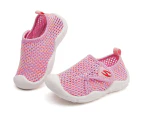 Dadawen Toddler Boys Girls Sneakers Kids Lightweight Tennis Shoes Breathable-PinkWhite