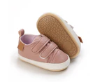 Dadawen Boys Girls Infant Sneakers Non Slip Rubber Sole Toddler Walker Shoes-Pink