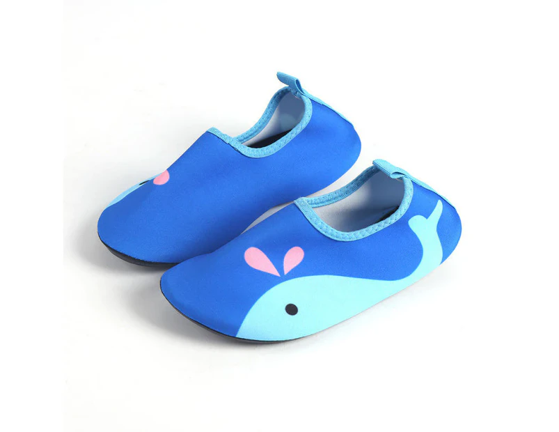 Dadawen Baby Boys Girls Water Shoes Non-Slip Swim Shoes Barefoot Skin Aqua Socks for Beach-Blue