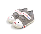 Dadawen Baby Sneakers for Girls Boys Soft Soled Non-Slip Canvas Shoes-LightGrey
